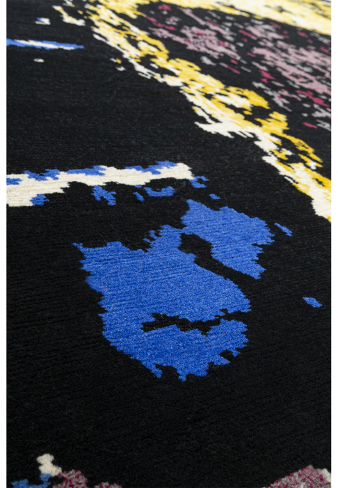 RUG-IDOL-RECT-TAUPE_detail2.jpg A Rug where dreamlike visions and faraway worlds intertwine, close-up