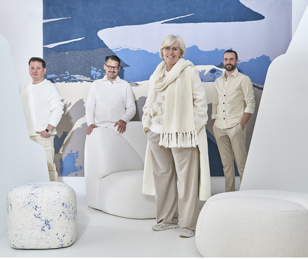 3 designers de l'agence Messieurs et Sandrine Demas