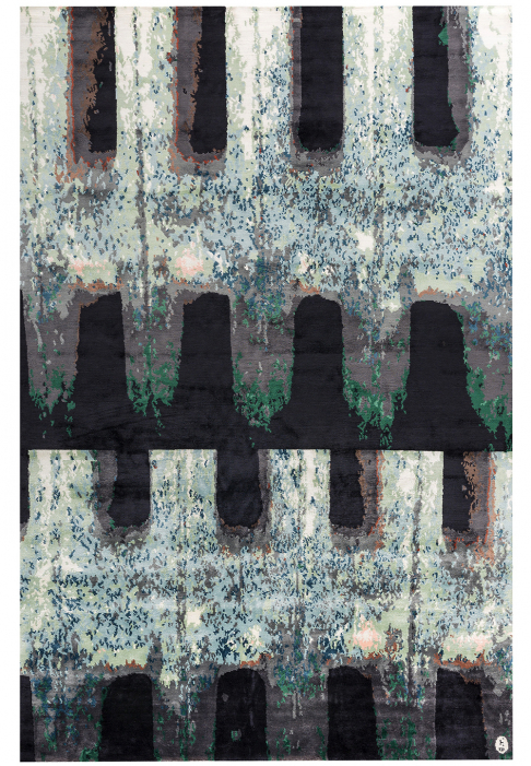 A Rug where dreamlike visions and faraway worlds intertwine