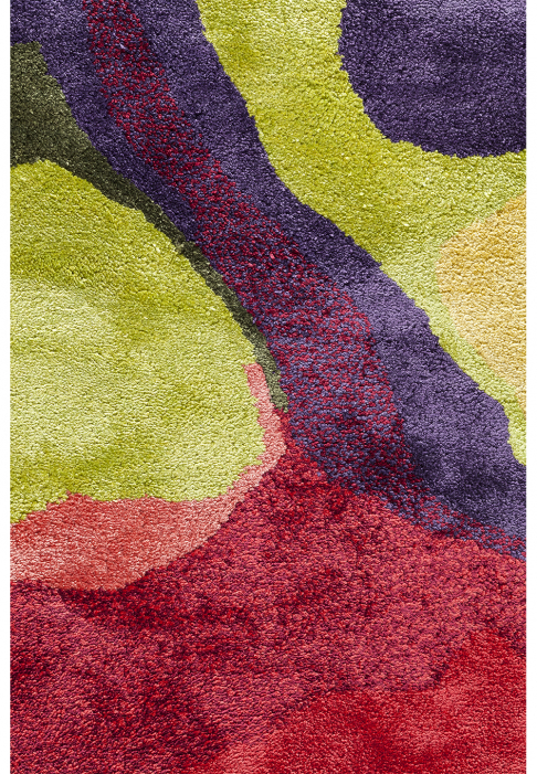 Rug with vibrant colors, close-up
