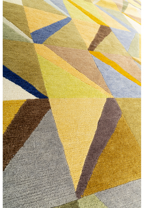 Tapis Contemporain Classique en laine - détail gros plan