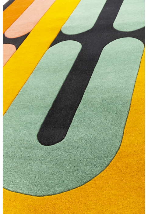 TAPIS-MINOTOR-OBLONG-CUIVRE_detail2.jpg Tapis oblong à lignes géométriques, détail gros plan