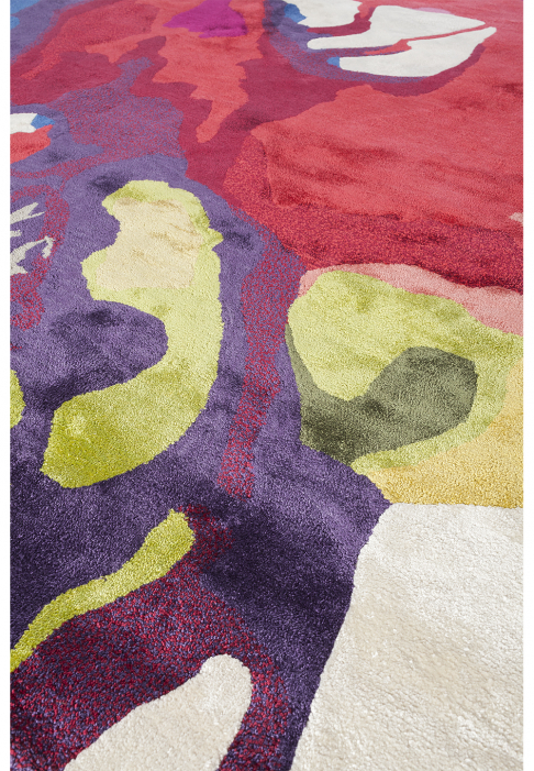 Tapis couleurs vives, détail gros plan