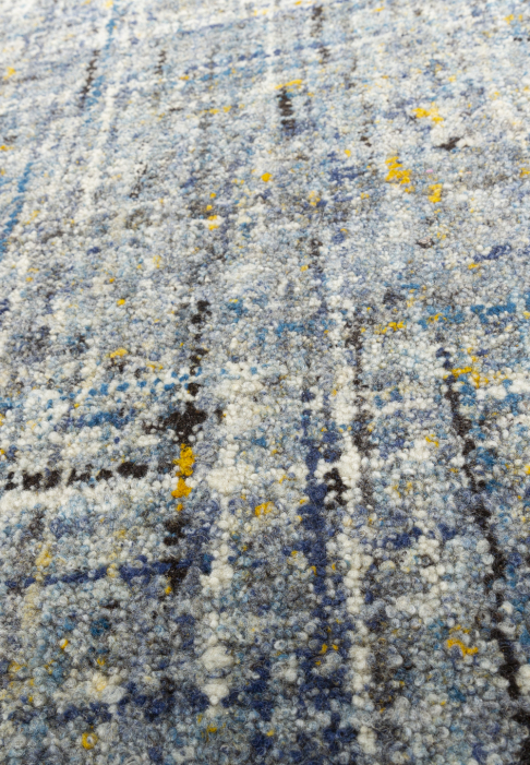 Tapis laine uni dynamique détail gros plan