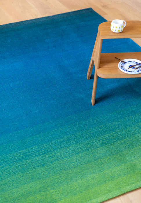 Rug Underwater Color gradients, close-up