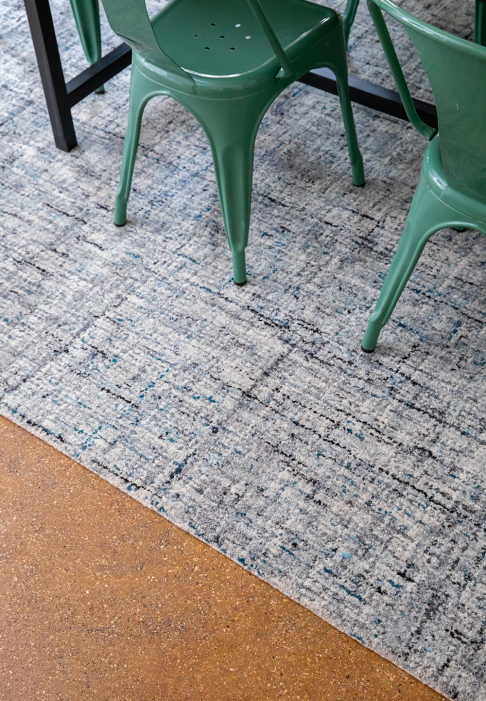 Dynamic Monochrome Wool Rug