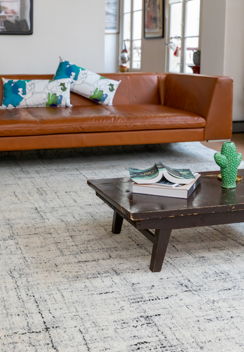 Dynamic Monochrome Wool Rug