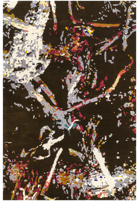 RUG-FORESTHIKE-RECT-BRONZE.jpg Rug that evoques plants and light