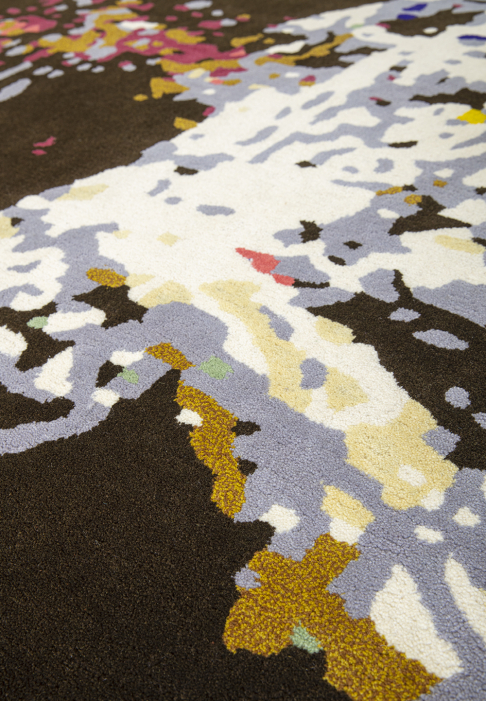 Tapis évoquant le végétal et la lumière, détail