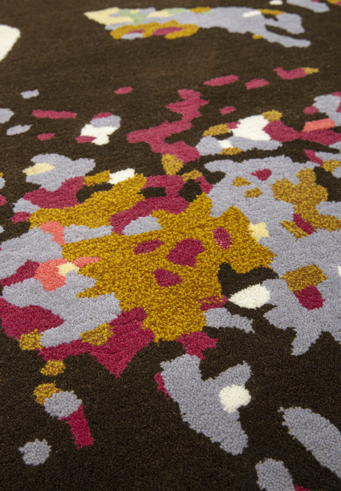 Tapis évoquant le végétal et la lumière, détail