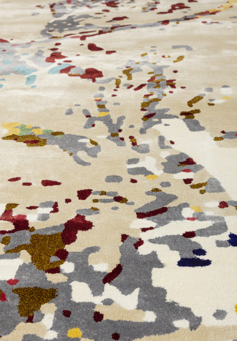 Tapis évoquant le végétal et la lumière, détail