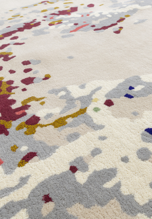 Tapis évoquant le végétal et la lumière, détail