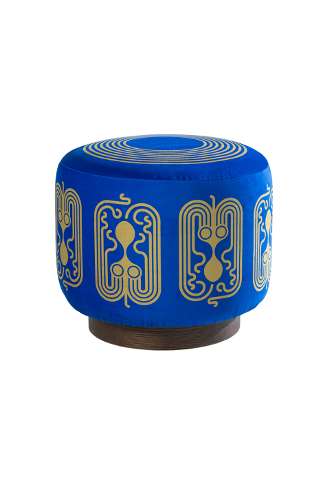 POUF_BESTIAIRE_rond_POULPO_cobalt_1.jpg Pouf rond motif Poulpe