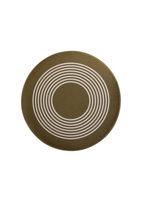 Pouf rond motif Scarabée