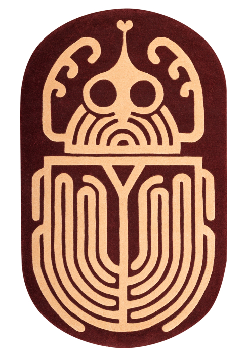 Oblong Rug with Beetle pattern