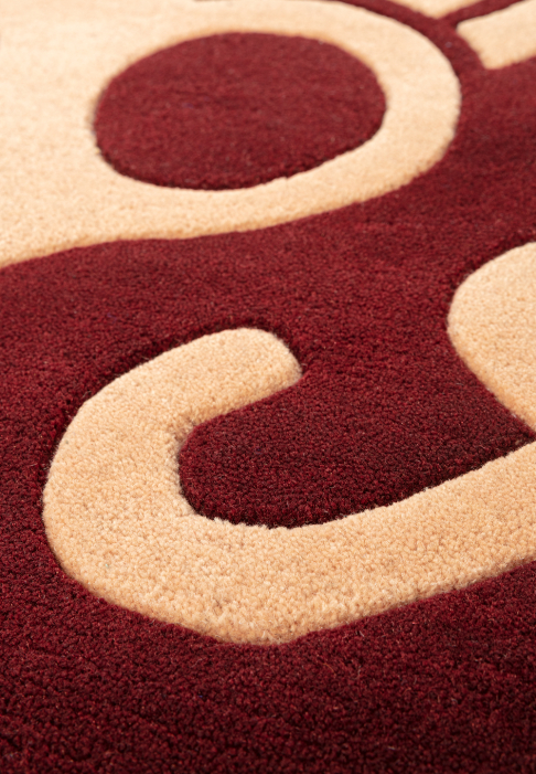 Oblong Rug with Beetle pattern - detail