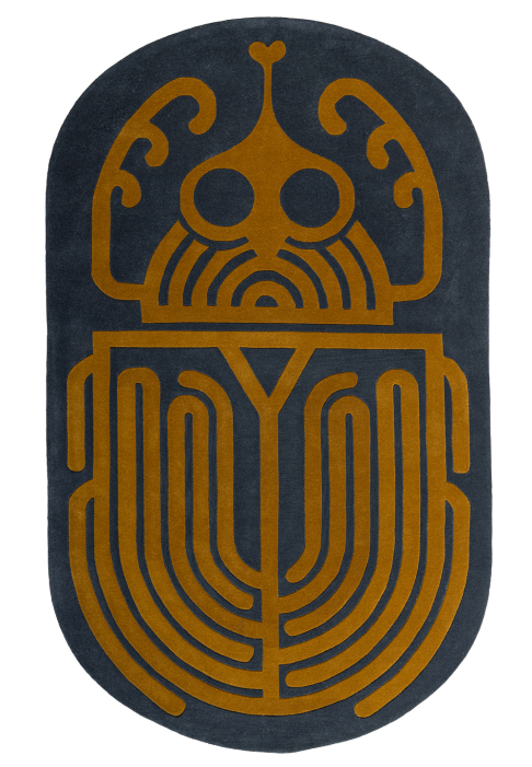 TAPIS_BESTIAIRE_SCARAB_encre.jpg Tapis oblong grand motif Scarabee