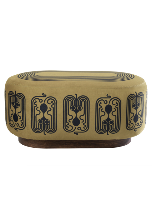 Pouf oblong motif Poulpe