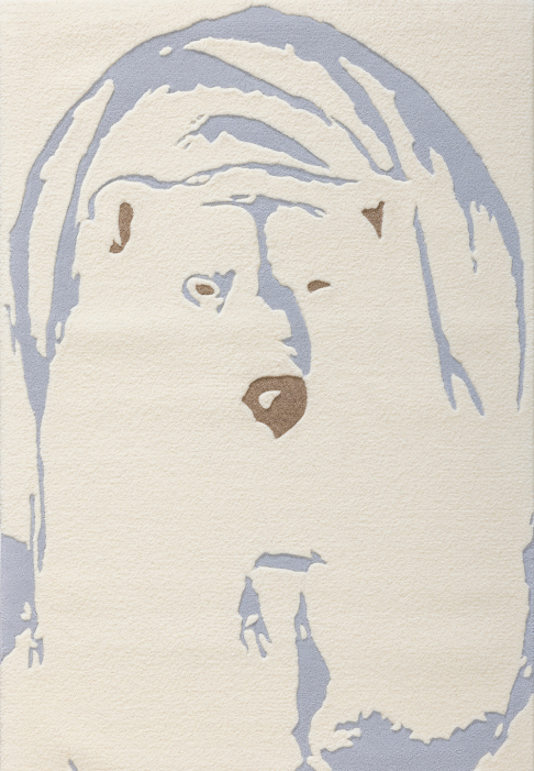 Tapis rectangulaire avec ours polaire