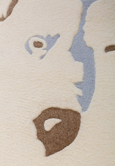 Tapis rectangulaire avec ours polaire détail