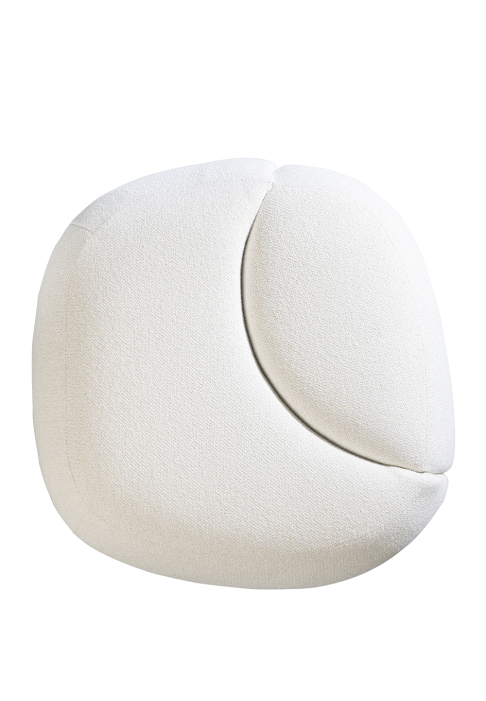 Ottoman iceberg tissu bouclette laine blanc