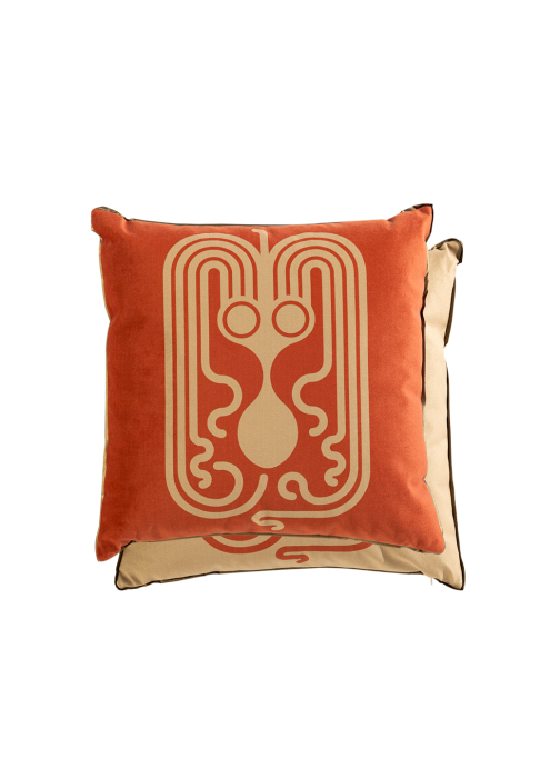 COUSSIN_BESTIAIRE_POULPO_terracotta_1.jpg Coussin carré motif Poulpe