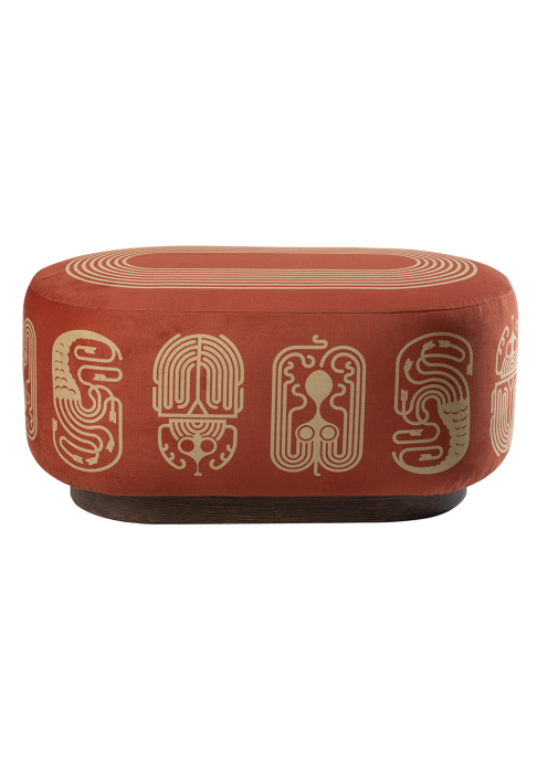 POUF_BESTIAIRE_oblong_TRIBUS_terracotta_1.jpg Pouf oblong motif Poulpe Hydre Scarabée