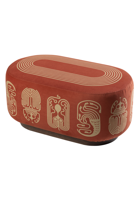 POUF_BESTIAIRE_oblong_TRIBUS_terracotta_3.jpg Pouf oblong motif Poulpe Hydre Scarabée