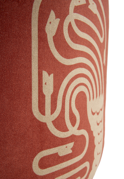 POUF_BESTIAIRE_rond_HYDRE_terracotta_3.jpg Pouf rond motif Hydre détail