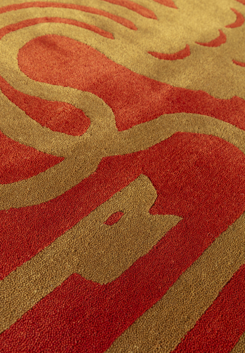 TAPIS_BESTIAIRE_HYDRE_terracotta_detail.jpg Tapis oblong grand motif hydre detail