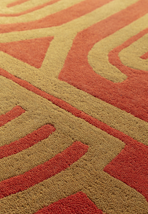 TAPIS_BESTIAIRE_SCARAB_terracotta_detail.jpg Tapis oblong grand motif scarab detail