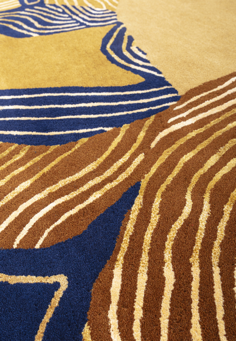 Tapis rectangulaire Champ de blé détail