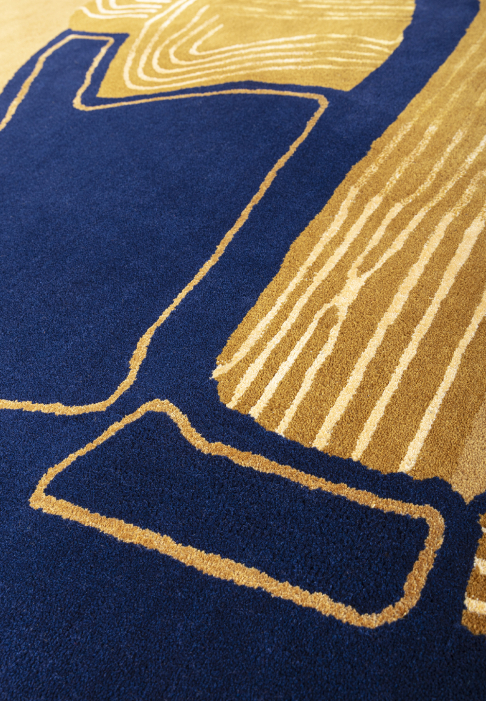 Tapis rectangulaire Champ de blé détail