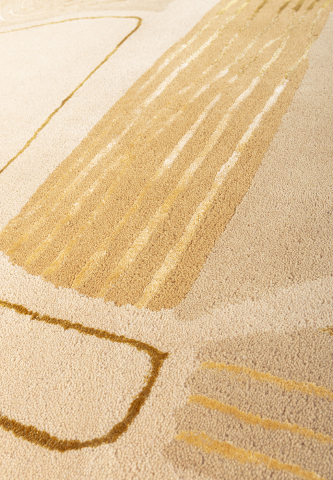 Tapis rectangulaire Champ de blé détail