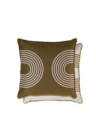 Square cushion with graphic pattern