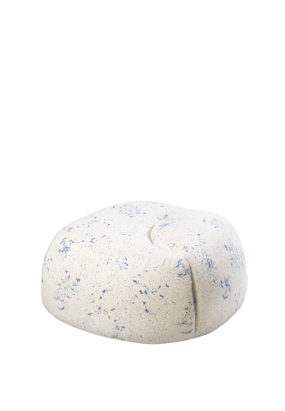 Ottoman iceberg tissu moucheté bleu