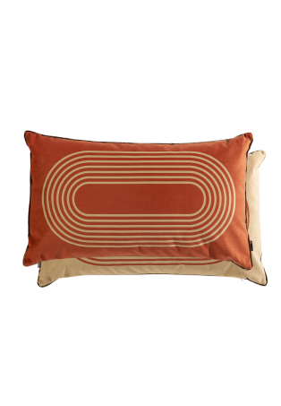 Coussin rectangulaire motif graphique
