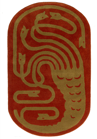 Tapis oblong grand motif hydre