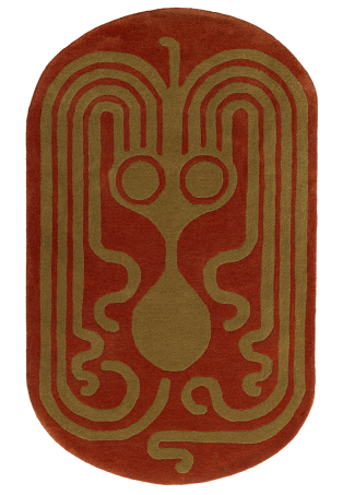 Tapis oblong grand motif poulpe