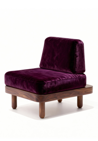 Chauffeuse LUKAN couleur aubergine