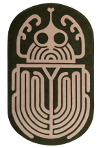 Oblong Rug with Beetle pattern